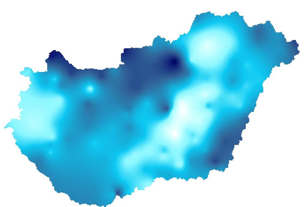 100 A havi csapadékösszeg országos területi átlagértékének sokévi (1971-2000) átlagtól való eltérése (%) a 2008.