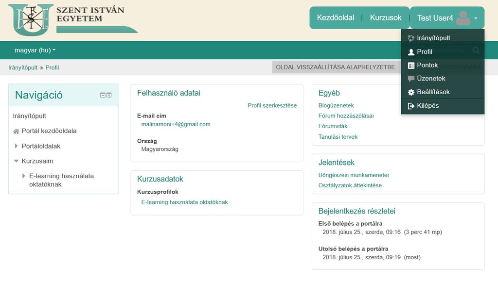 1.1 Első éves hallgatók első belépése Először a felhasználói fiók aktiválása szükséges a joker.szie.hu oldalon. Neptun kód "Ne" szócska és a születési dátum 8 számjegye (pl. Ne19940315).