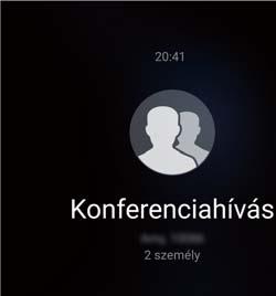 Hívások és névjegyek Megérintheti a ikont a résztvevő neve