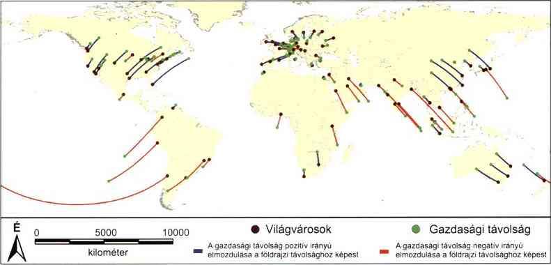 A VILÁGVÁROSOK TÉRKAPCSOLATAINAK VIZSGÁLATA LÉGI KÖZLEKEDÉSI ADATOK FELHASZNÁLÁSÁVAL látszanak pozitív kapcsolatok, am i a mélyülő globális integráció első jelei lehetnek, továbbá az áram lások