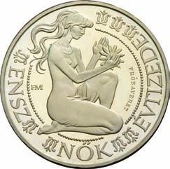 Nôk évtizede Jahrzehnt der Frauen 1984 Decade of Women 500 Forint Ag 640-28 g - 40 mm - 2,6 mm 1984. 03. 08.