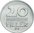 20 Fillér 1983 Próbaveret BU 50 db/st./pcs L-N: 229-1.a stempelfrisch 60.- 5 Forint Ni - 5,73 g - 24,3 mm - 1,7 mm 1983. 03. 28.