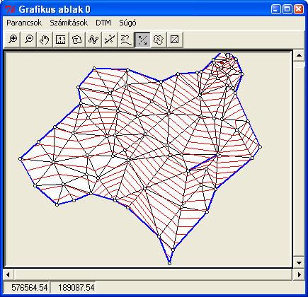 létrehozott digitális terepmodell perspektív nézetét is előállíthatjuk, ha a gépünkön van VRML megjelenítő program.