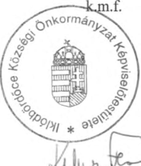 8.), hogy Iklódbördőce község vonatkozásában az ivóvíz közmű rendszer és szennyvíz közmű rendszer tekintetében elkészített, a képviselő-testület által az a.