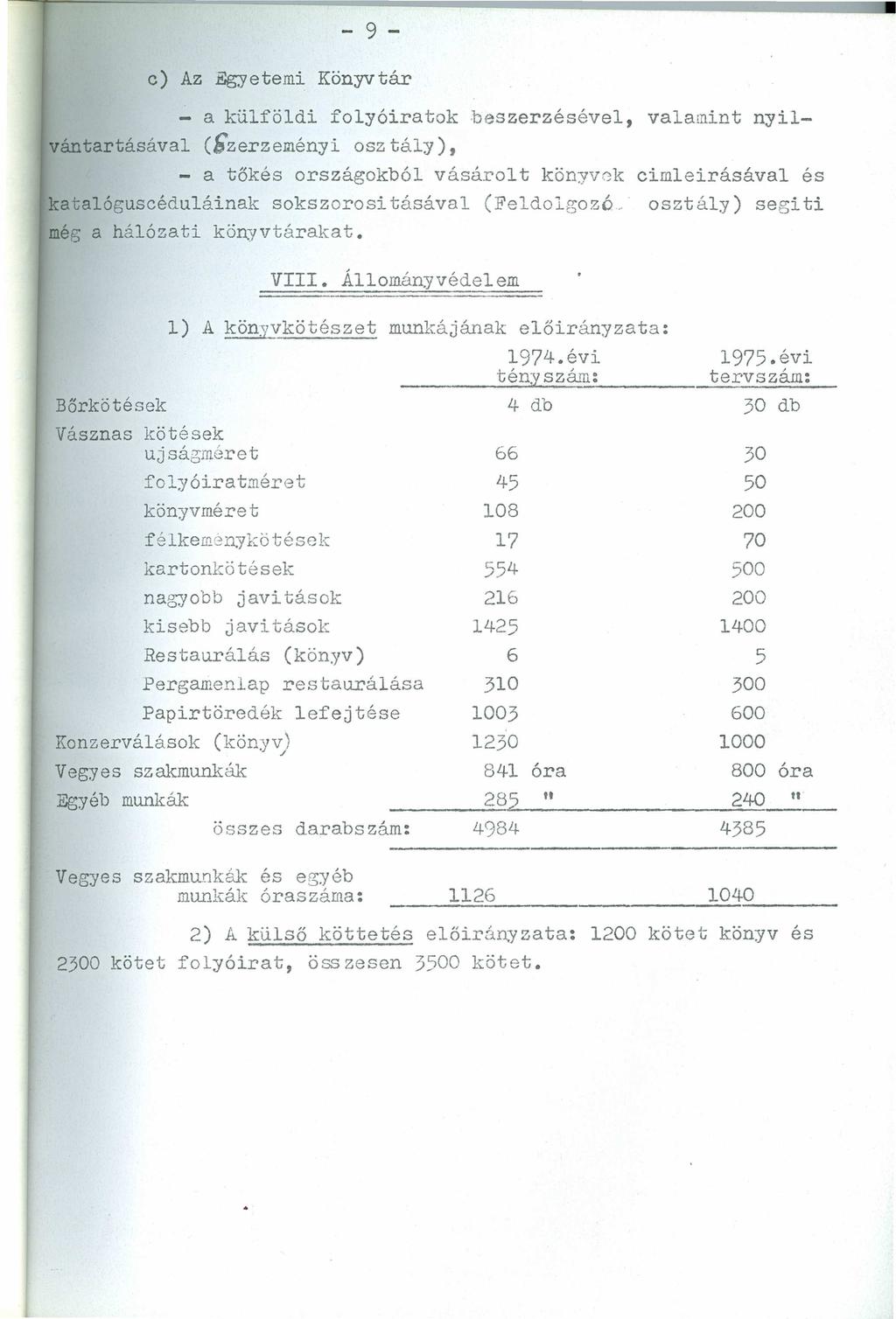 c) Az Egy eternikönyv tár - 9 - zyxwvutsrqponmlkjihgfedcbazyxwvutsrqponmlkjihgfedcba a külföldi folyóiratok beszerzésével, valamint nyilvántartásával CGzerzeményi osztály), - a tőkés országokból