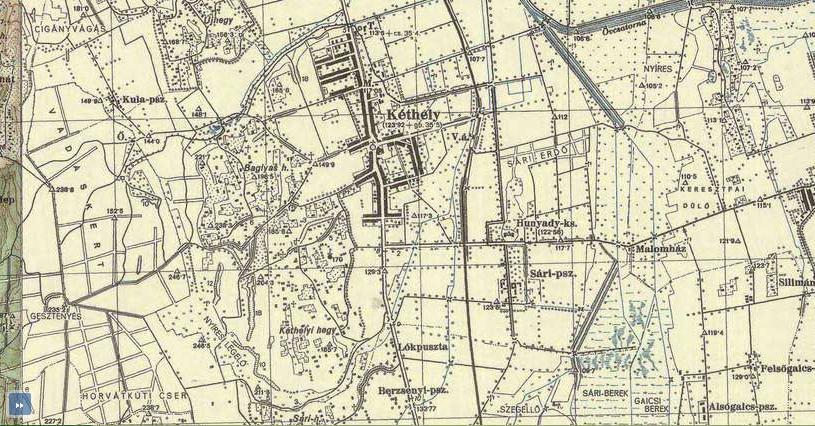 Magyarország katonai felmérése (1941) Az 1941-ben készült katonai felmérésen jelentős táji átalakulásokat figyelhetünk meg.