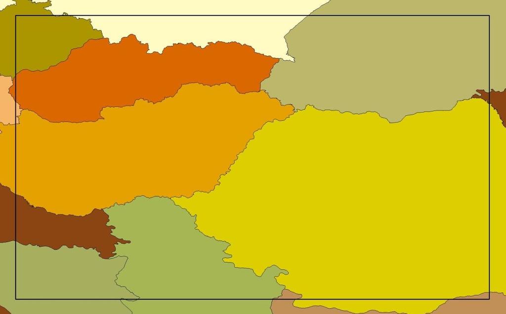 A CarpatClim terület 50 N - 44 N, 17 E - 27 E