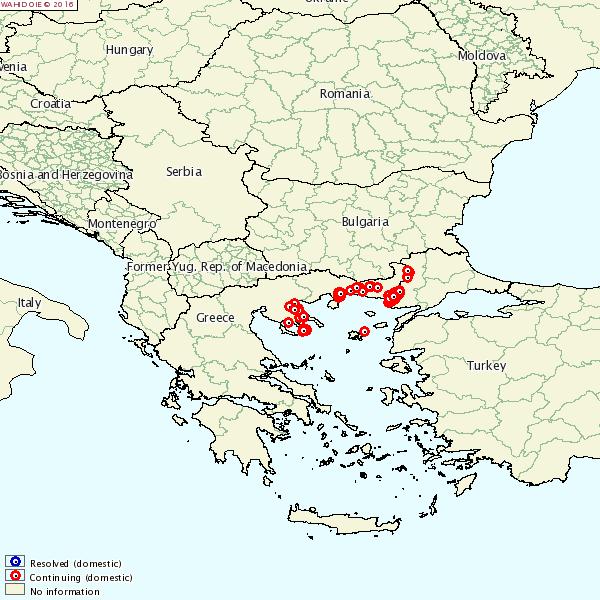 Terjedés 2015 2015 április: Törökország európai része 2015