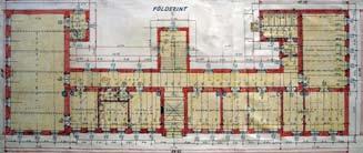 Plán prízemia vtedajšej novej (dnes používame pojem starej ) budovy gymnázia podľa architekta.