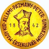 Podobizeň arcibiskupa Petra Pázmánya na logu školy, ktoré sa používalo rokoch 1938-1945. Barokový erb P.