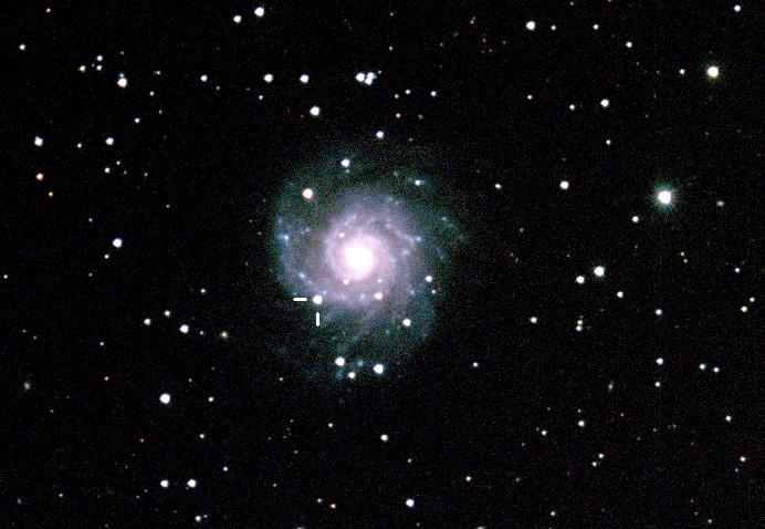 7. ábra: BART felvételekből általam színezett kép az SN 2013ej-ről. SN2014G Típus: IIL [3] Szülőgalaxis és koordinátái: NGC3448, RA:10h 54m 34s, DEC: +540 17' 56,9 Felfedezése: 2014. 01. 14,3.