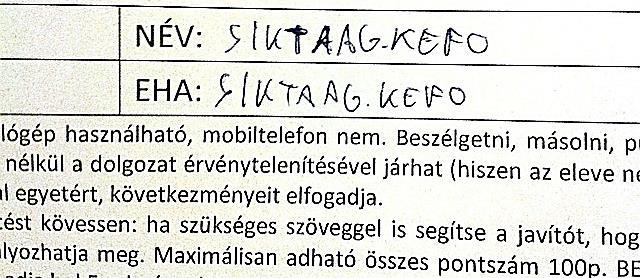 U? Írja fel a