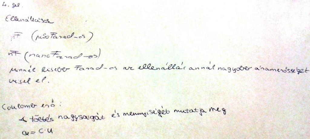 . Az ellenállások