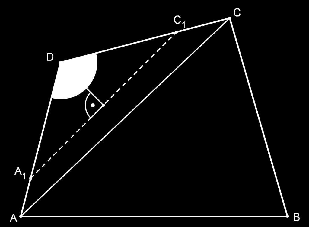 Ha a kovex burok égyszög, akkor aak va olya belső szöge, amely a derékszögél em kisebb. Legyeek a csúcsok (az adott potok) A, B, C, D és ADC 90.