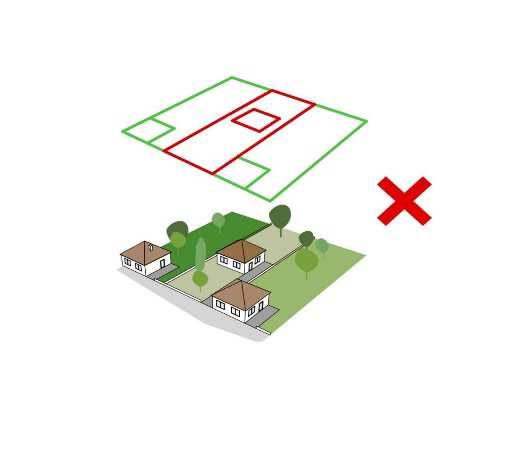 merőleges rendszerű. Az új épületek tengelyét a kialakult iránytól indokolatlanul elforgatni nem javasolt.