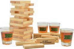 6 szett/üzlet Részeg jenga* anyaga: fa, üveg