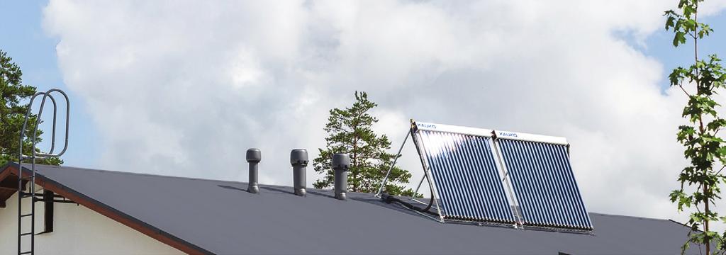 Napkollektor rendszerhez használható Vittinge átvezető elem Alkalmazás: Vittinge agyagcserép tetőhöz.