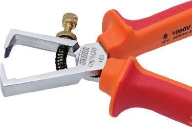6-10 mm² a szerszám nyitását rugó segíti fej polírozott megerősített, kétkomponensű markolat 478/1VDEBI Szigetelt vezeték-csupaszító fogó anyaga: speciális szerszámacél kovácsolt,