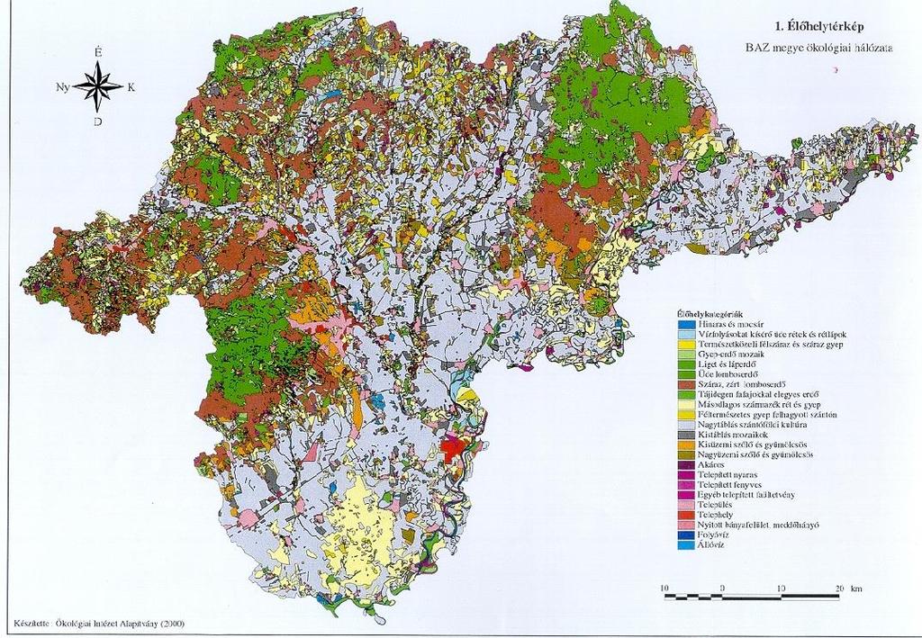 Felszínborítás/élőhely természetesség Nagy D. et al.