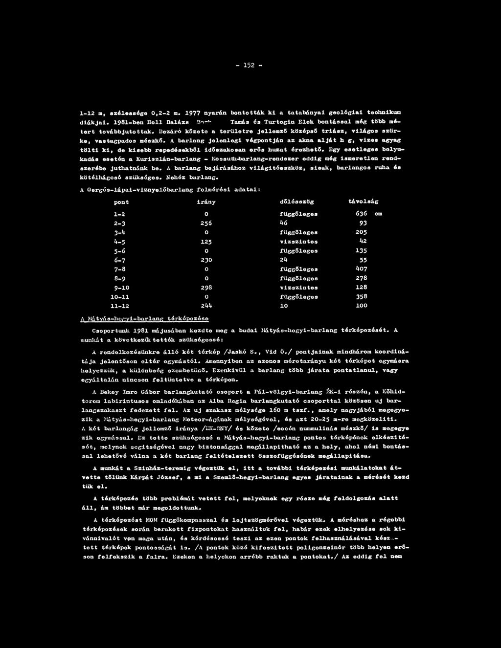 - 152-1-12 m, szélessége 0,2-2 m.