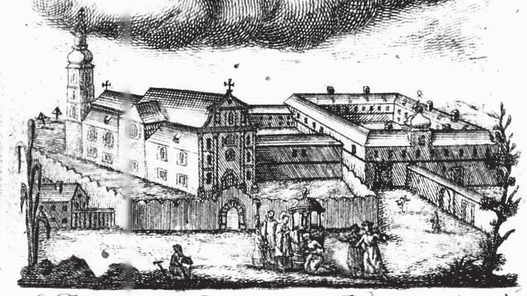 UTAZÁSOK SZENT MÁRTON NEVÉBEN 4. kép. A szombathelyi domonkos rendház, előtte Szent Márton kútja egy 18.