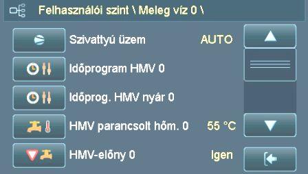 6.3.1. Menü főtıkör (Felhasználó) BS-06-03-01-00-01-BAHU A főtıkör menüben beállításokat tud végrehajtani a mindenkori főtıkörre vonatkozóan.