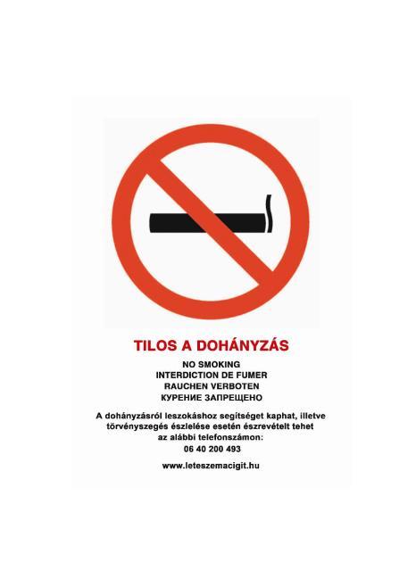 Nemdohányzók védelme A dohányzási tilalom betartásának