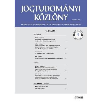 felölelő folyóiratok Jogtudományi Közlöny