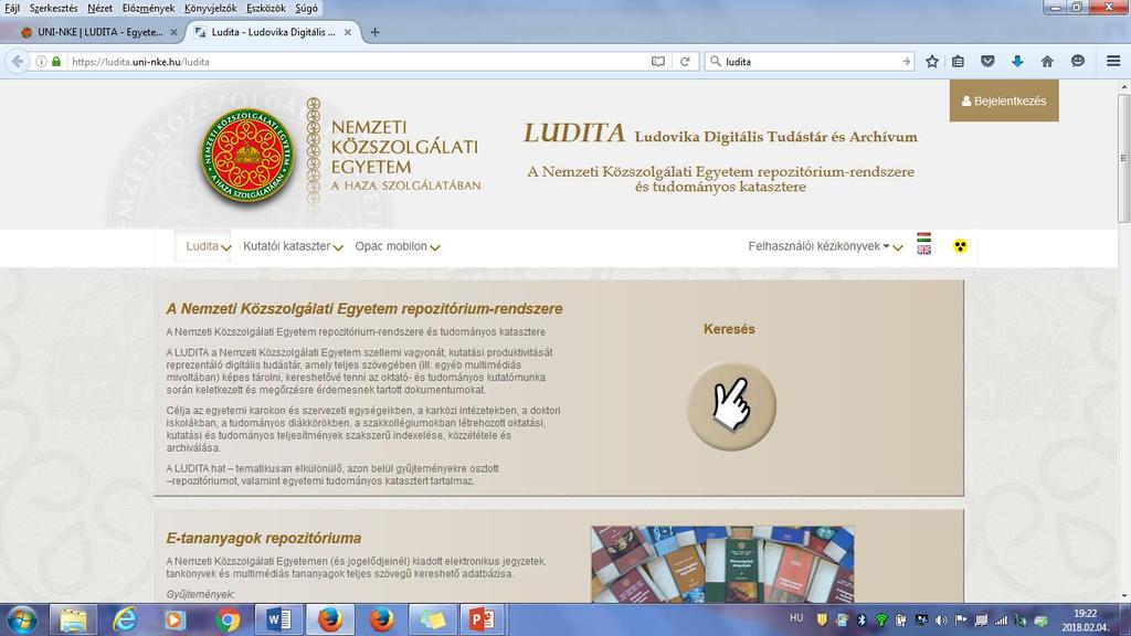 A NEMZETI KÖZSZOLGÁLATI EGYETEM REPOZITÓRIUM-