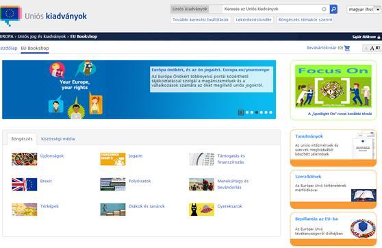 Európai Unió Letéti Gyűjtemény EU Bookshop https://publications.europa.