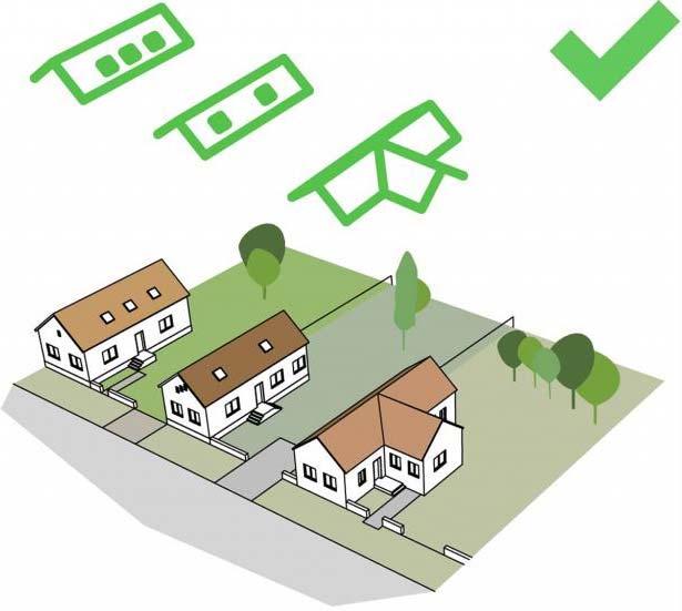 14 TETŐFORMA A településen lévő tetőformák általában egyszerű nyereg- vagy