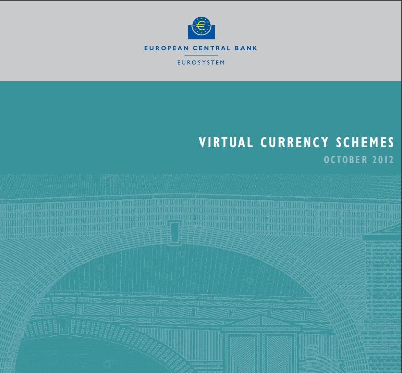 2012 ECB VIRTUAL CURRENCY SCHEMES https://www.imf.org/external/pubs/ft/sdn/2016/sdn1603.pdf Virtuális pénzek vs.