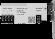 8.9 Wireless M-Bus + impulzus bemenetek, HC-003-30* típus A vezeték nélküli M-Bus modult úgy tervezték, hogy része legyen a Kamstrup kézi vagy fix Wireless M-Bus kiolvasó rendszernek,
