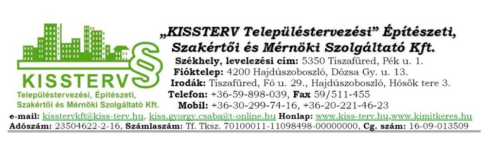 Ikt. sz.: 27/2015. Tárgy: Ajánlat Bánk község településrendezési eszközeinek módosítására Ivanics András polgármester úr részére Bánk Község Önkormányzata Bánk Hősök tere 11.