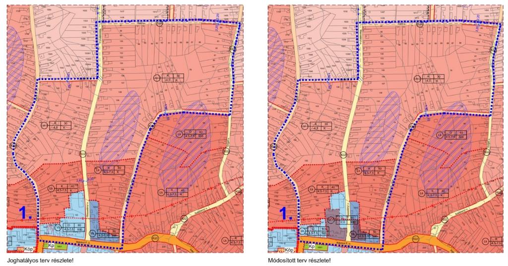 2. Beavatkozási pont ismertetése (A módosított tervi részek minden esetben előzetes tervezetek, azok tájékoztató jellegűek!