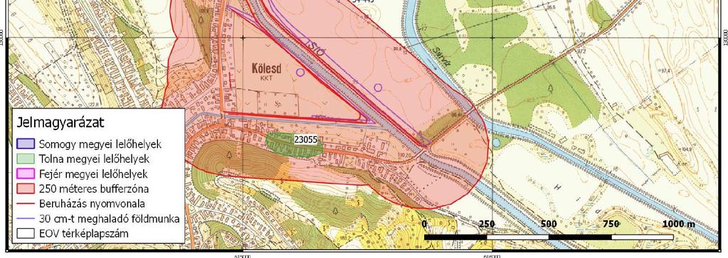 (1) bekezdése alapján, az érintett lelőhelyek földmunkával érintett részén megelőző feltárása szükséges.