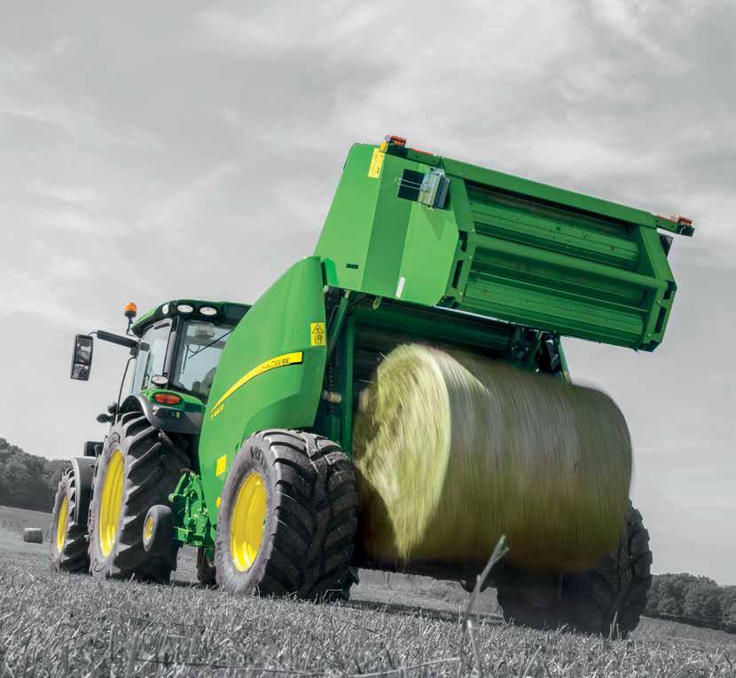 Deere fixkamrás bálázói nagy tömörségű és nedvességtartalmú bálák készítésére lettek kifejlesztve.