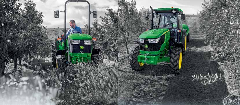 sorozatú traktorok. John Deere 5M traktorok Az 5M sorozat 55 kw (75 le) és 85 kw (115 le) teljesítménytartományt ölel fel.
