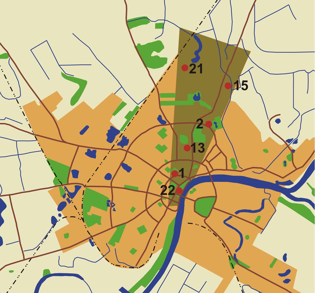 VI.4. Egy kiválasztott szegmens menti szelvények VI.4. Egy kiválasztott szegmens menti szelvények antropogenitást indikáló talajtulajdonságainak térbeli bemutatása VI.4.1.