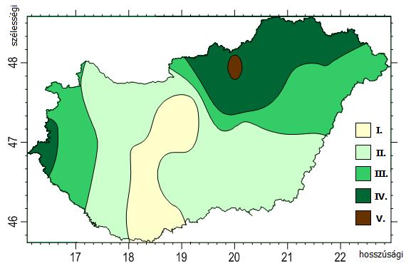 Fűtési hőfokhíd régió adatforrás hőfokhíd [hk] fűtési idény [h] I. Pécs 68 000 4 00 II. Szeged 70 000 4 200 III. Debrecen 74 000 4 400 IV.