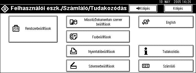 C A [Belépési jelszó] funkcióhoz nyomja meg a [Beírás] gombot. D Adjon meg egy bejelentkezési jelszót, majd nyomja meg a [OK] gombot. E Nyomja meg a következõ gombot: [Bejelentkezés].