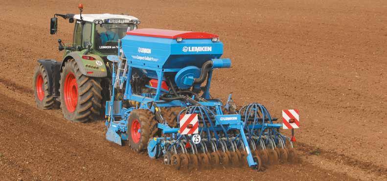 Vetés Compact-Solitair 9 Z és KK VETÉS ADAPTÁLT INTENZITÁSSAL A változó körülmények közötti hatékony vetésre kínálja a LEMKEN a Compact -Solitair vetőgép kombinációt a Zirkon forgóboronával