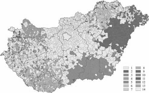 22 MISKOLCI JOGI SZEMLE 13. évfolyam (2018) 1. szám jelentős térbeli mobilitás Budapestre.