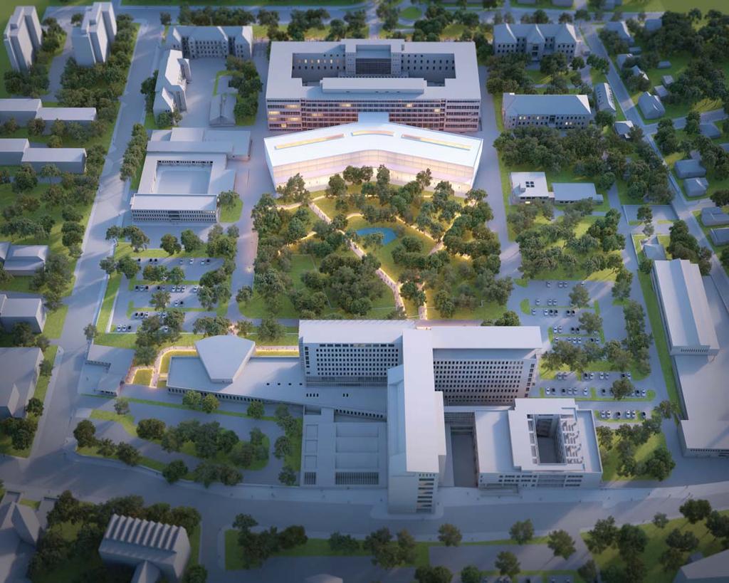Új térszervezés a Szigeti úton Az orvostudományi campus története az 1950-es években kezdődött; ekkor indult az egykori Hadapródiskolában az orvosképzés.