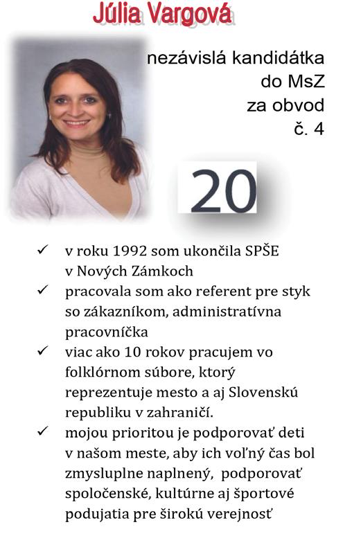 20 KOMUNÁLNE