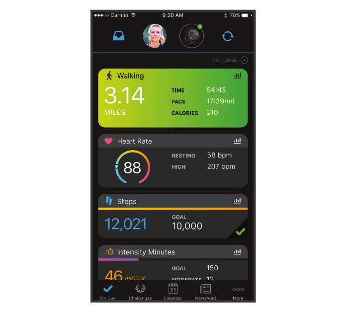 MEGJEGYZÉS: a pulzusadatok továbbítása közben lapozva megtekintheti az idő és dátum widgetet. 3 Párosítsa vívosmart 4 eszközét Garmin ANT+ kompatibilis eszközével.