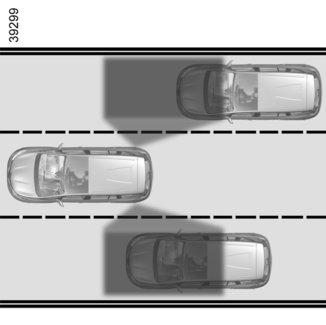 A funkció érzékelőket 1 használ, amelyek az első és hátsó lökhárító mindkét oldalára vannak felszerelve.