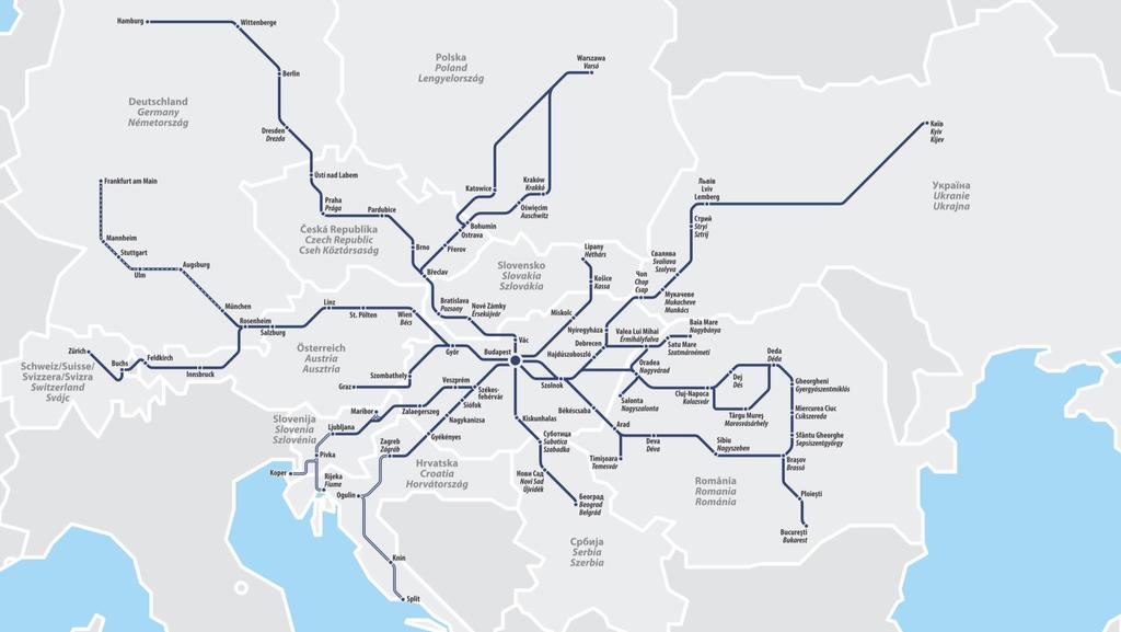 Németország 2017- ben 27%-al több utas Lengyelország 2017- ben 77%-al több utas Vonzó szolgáltatáso k Európa nagyvárosai felé Csehország 2017-ben 27%-al több utas Ukrajna 2017-ben 68%-al több utas