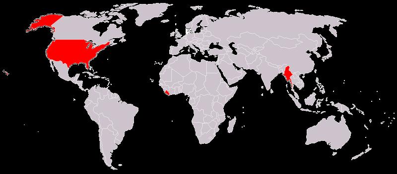 A térképen látni, hogy csaknem minden ország elfogadta a metrikus rendszert, néhány kivételével ( ezek pirossal vannak