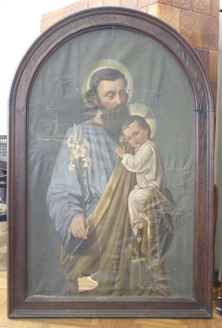 2/1 2/2 2. A Szent József a gyermek Jézussal-kép restaurálása ALKOTÓ: ismeretlen ANYAG: olaj, vászon / fa KELETKEZÉSI IDŐ: XIX. század II.